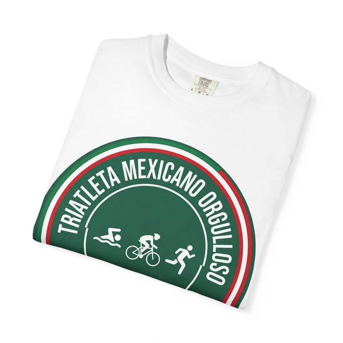 Triathlon Training Tee - Triatleta Mexicano Orgulloso Bella Canvas Unisex Tee (Swim Bike Run) - Fast-Drying Breathable