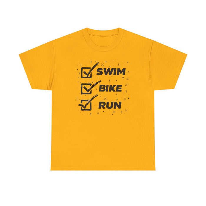 Triathlon Training Tee Lightweight Cotton for Beginners - T-Shirt - lifestyle view