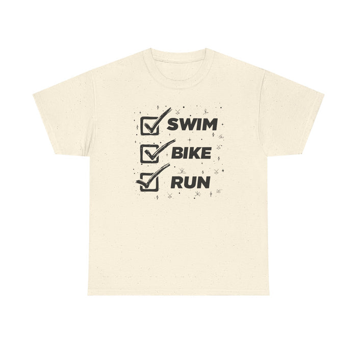 Triathlon Training Tee Lightweight Cotton for Beginners - T-Shirt - size chart