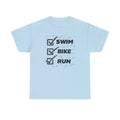 Triathlon Training Tee Lightweight Cotton for Beginners - T-Shirt - size chart