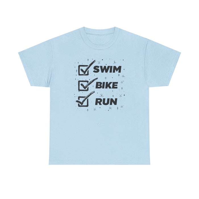 Triathlon Training Tee Lightweight Cotton for Beginners - T-Shirt - size chart