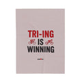 Triathlon Velveteen Plush Blanket - All Over Prints - detail view