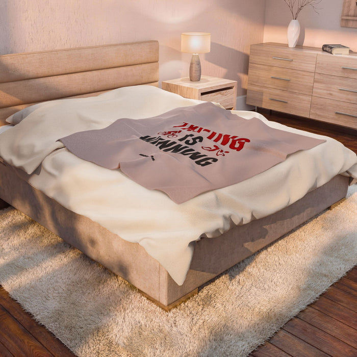 Triathlon Velveteen Plush Blanket - All Over Prints - size chart