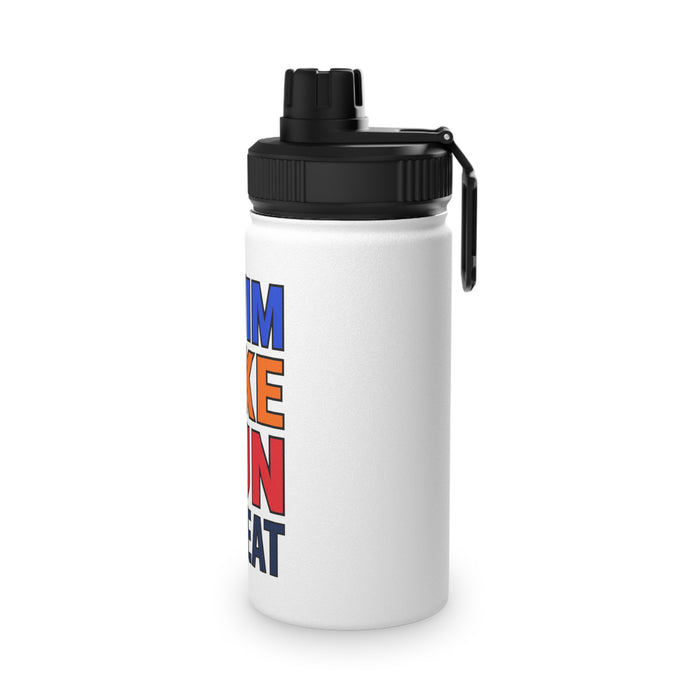 Triathlon Water Bottle — Swim Bike Run Repeat Stainless Steel Sports