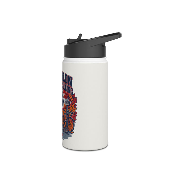 Triathlon Water Bottle — "Triathlon Season Is Calling" Stainless Steel Bottle