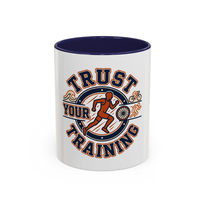 Trust Your Training Coffee Mug — Motivational Running & Triathlon Accent Mug (11/15oz)