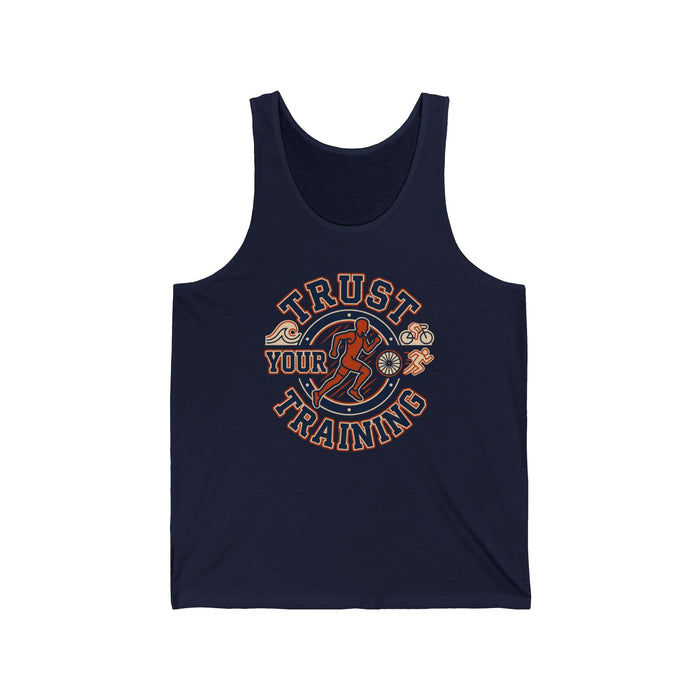 Trust Your Training Tank Top — Motivational Running & Triathlon Workout Shirt