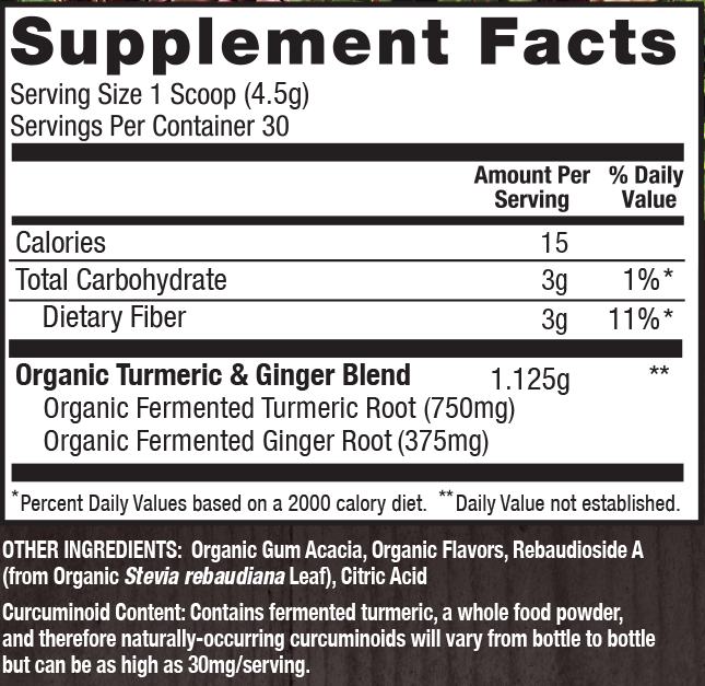 Turmeric & Ginger - Fermented Superfood Powder Blend