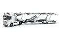 Unique Model × Tiny 1:64 MB Actros Double decker car trailer LHD Diecast Model Car