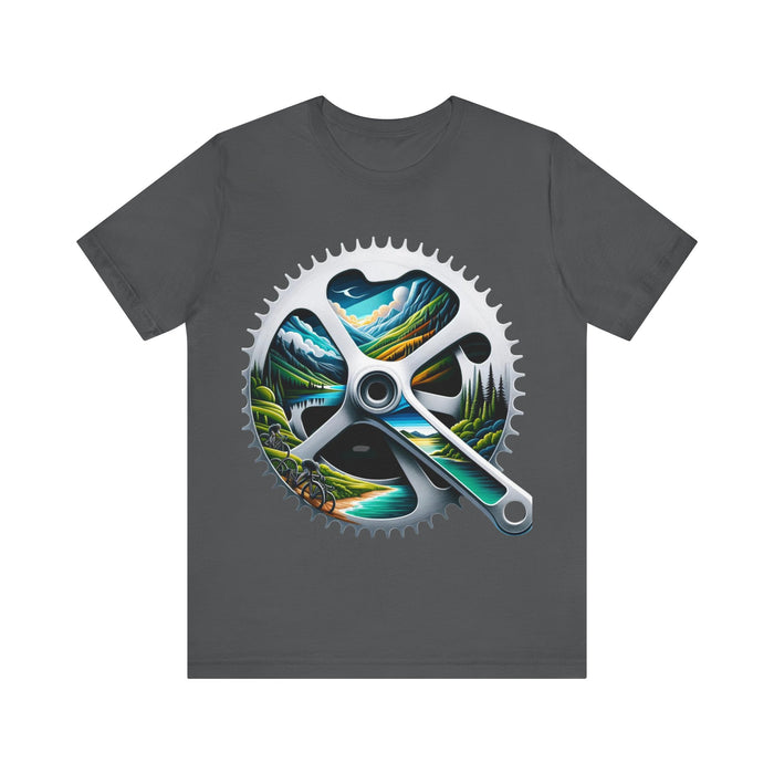 Unisex Cycling Tee - T-Shirt - detail view for triathlon