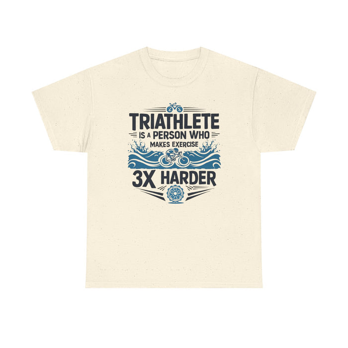 Unisex Funny Triathlon Tee - T-Shirt - size chart