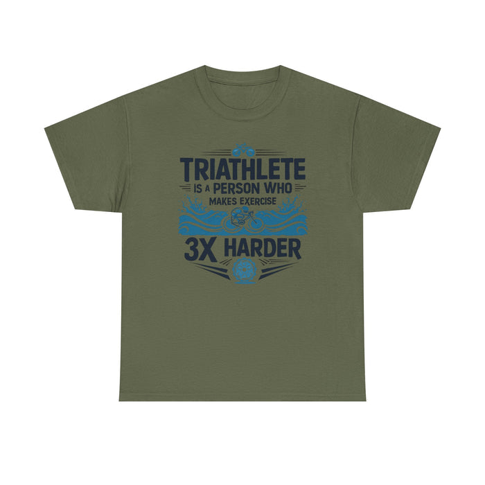 Unisex Funny Triathlon Tee - T-Shirt - size chart
