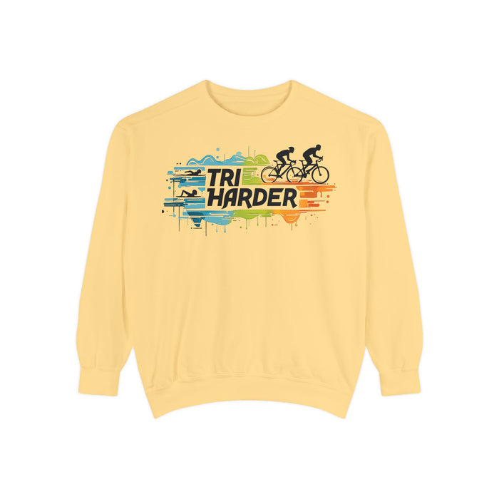 Unisex Garment-Dyed Sweatshirt for Active Lifestyle - detail view