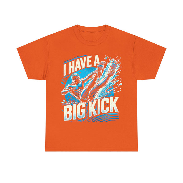 Unisex Heavy Cotton "I Have a Big Kick" T-Shirt - size chart for triathlon