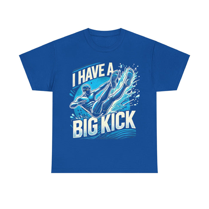 Unisex Heavy Cotton "I Have a Big Kick" T-Shirt - size chart for triathlon