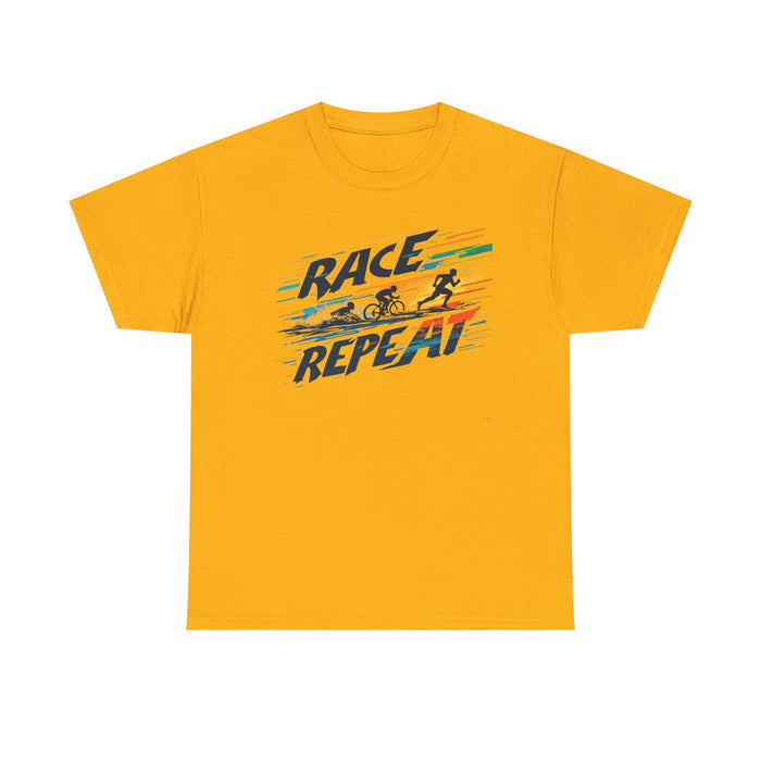 Unisex Heavy Cotton Triathlon Lifestyle Tee - T-Shirt - lifestyle view