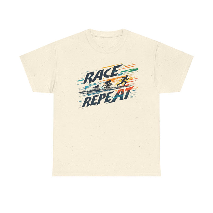 Unisex Heavy Cotton Triathlon Lifestyle Tee - T-Shirt - size chart