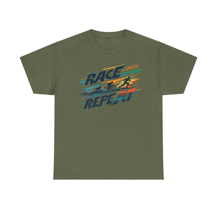 Unisex Heavy Cotton Triathlon Lifestyle Tee - T-Shirt - size chart