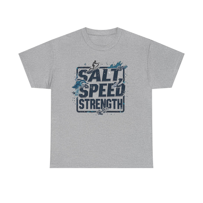 Unisex Heavy Cotton Triathlon Tee by TriSpirit - T-Shirt - detail view