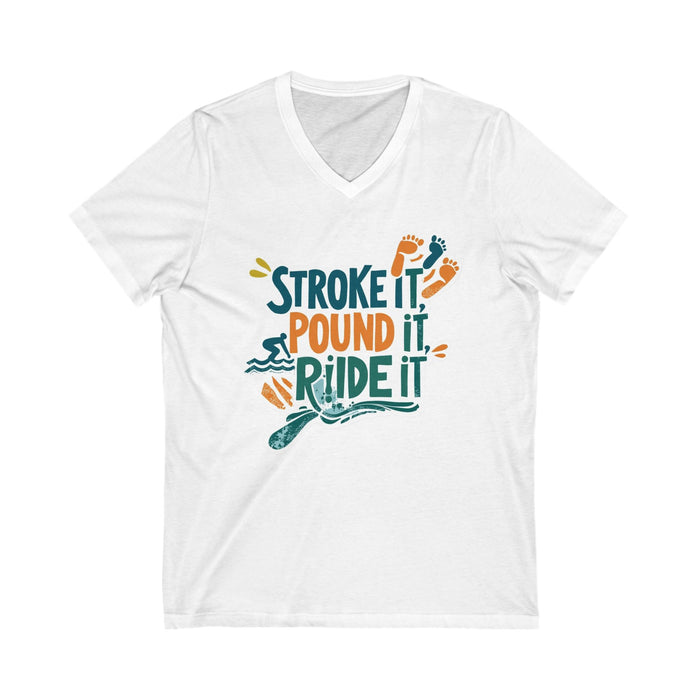 Unisex Lightweight V-Neck Tee for Triathlon Training