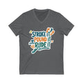 Unisex Lightweight V-Neck Tee for Triathlon Training - size chart