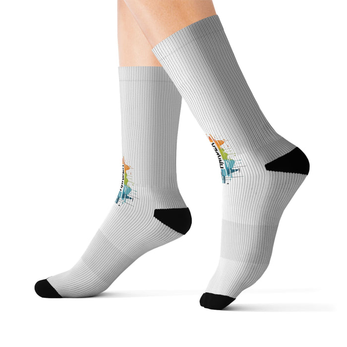 Unisex Polyester Crew Socks - All Over Prints - alternate view