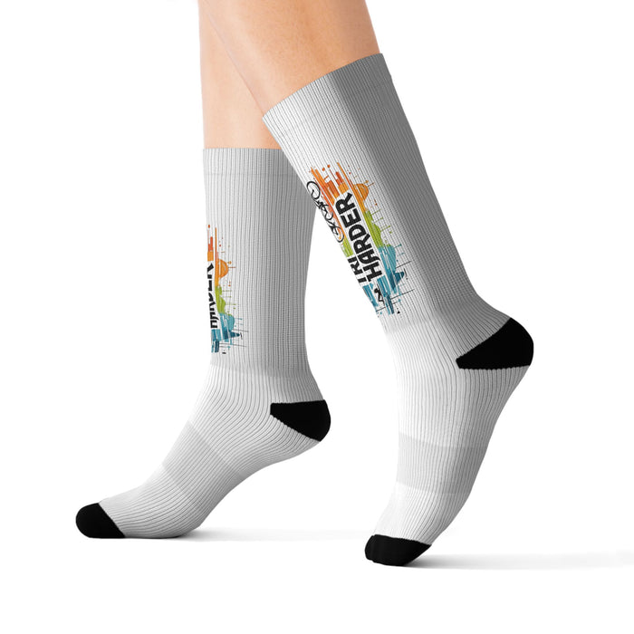 Unisex Polyester Crew Socks - All Over Prints - detail view