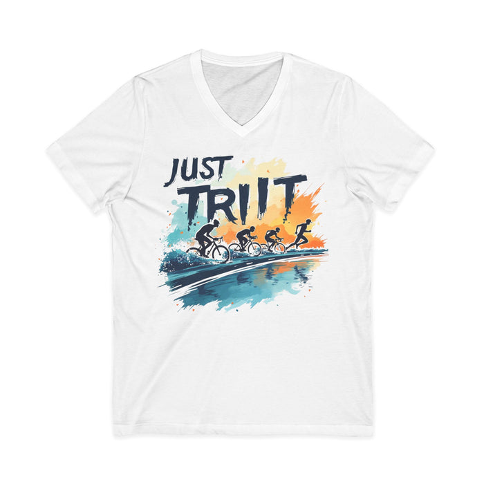 Unisex Short Sleeve V-Neck Triathlon Tee