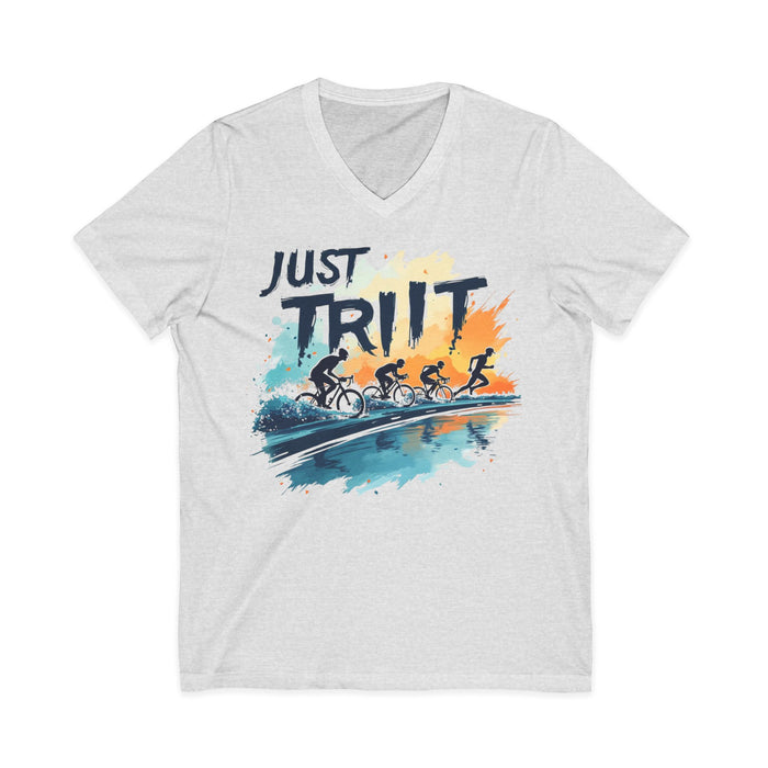 Unisex Short Sleeve V-Neck Triathlon Tee - alternate view