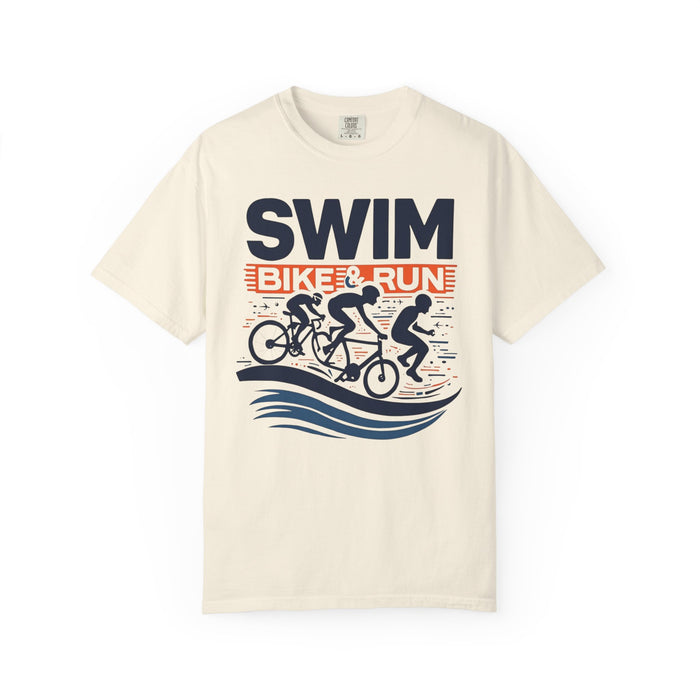 Unisex Swim Bike Run T-Shirt - size chart