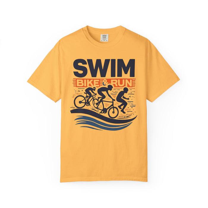 Unisex Swim Bike Run T-Shirt - size chart