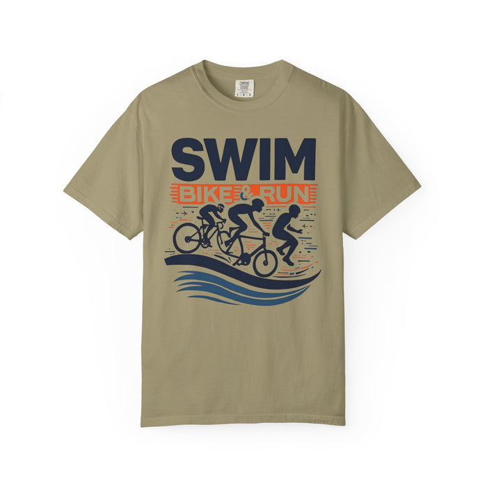 Unisex Swim Bike Run T-Shirt - size chart