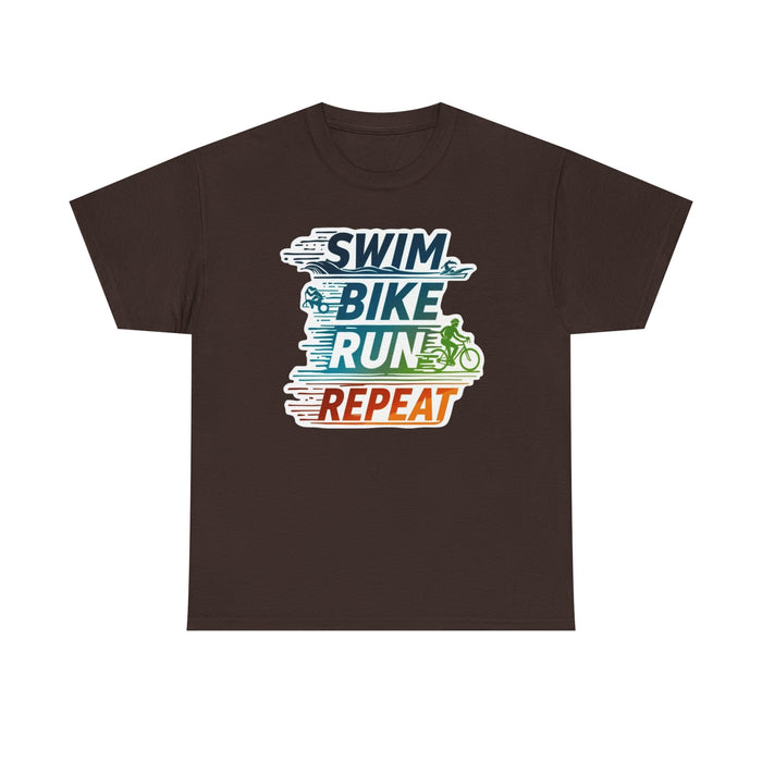 Unisex Triathlon Cotton Tee - T-Shirt - size chart