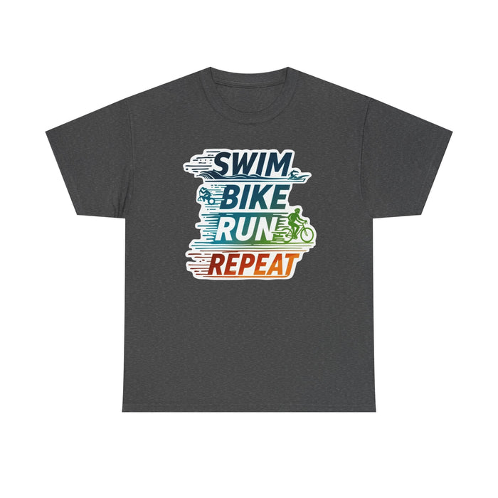 Unisex Triathlon Cotton Tee - T-Shirt - size chart