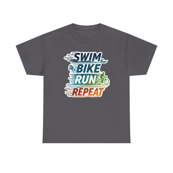 Unisex Triathlon Cotton Tee - T-Shirt - size chart