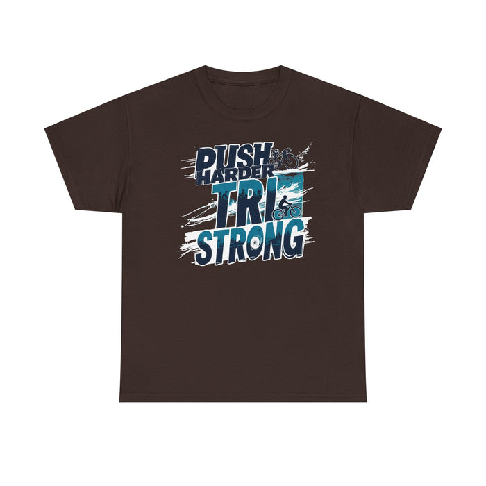 Unisex Triathlon Motivational T-Shirt - size chart