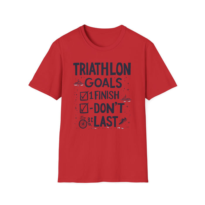 Unisex Triathlon Motivational T-Shirt - size chart