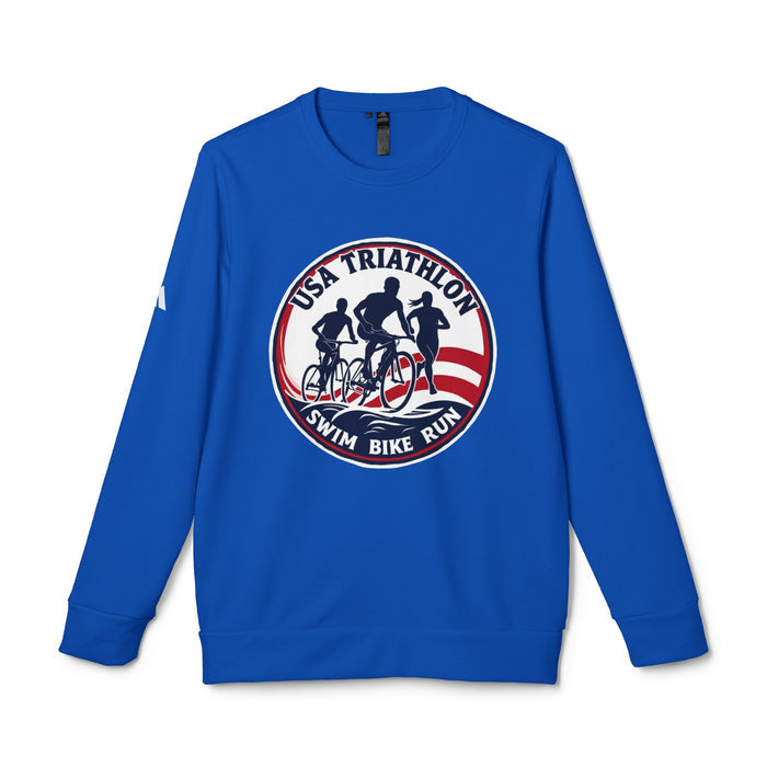 Unisex Triathlon Sweatshirt with USA Design - lifestyle view