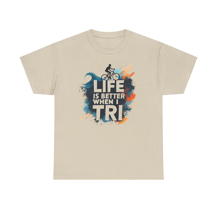 Unisex Triathlon T-Shirt by Gildan 5000 - alternate view