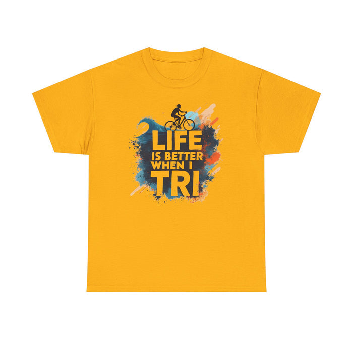 Unisex Triathlon T-Shirt by Gildan 5000 - lifestyle view