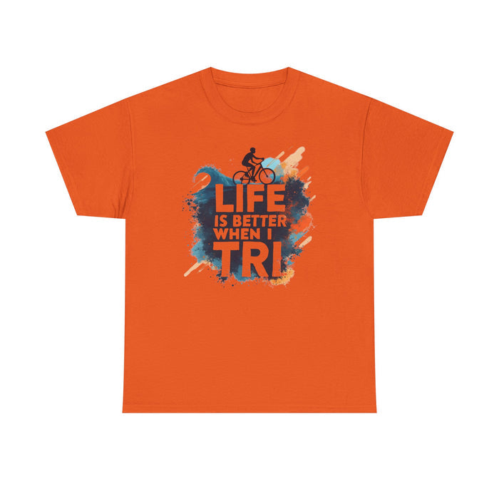 Unisex Triathlon T-Shirt by Gildan 5000 - size chart