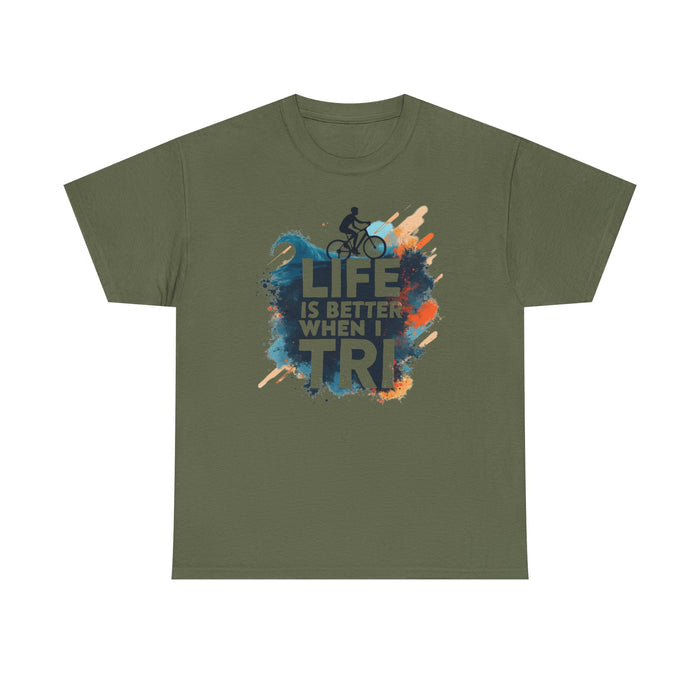 Unisex Triathlon T-Shirt by Gildan 5000 - size chart