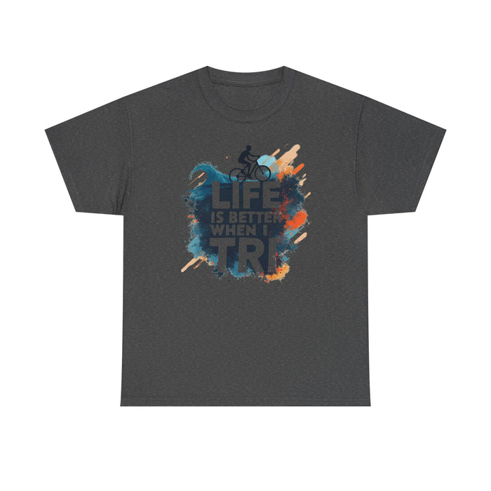 Unisex Triathlon T-Shirt by Gildan 5000 - size chart