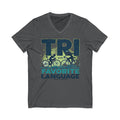 Unisex Triathlon V-Neck Tee - size chart