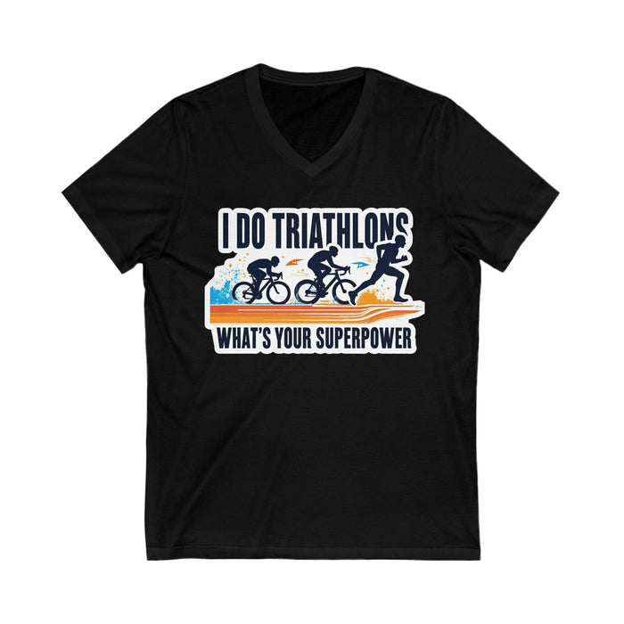 Unisex V-Neck Triathlon Training Tee - lifestyle view