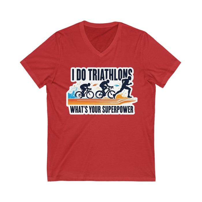 Unisex V-Neck Triathlon Training Tee - size chart