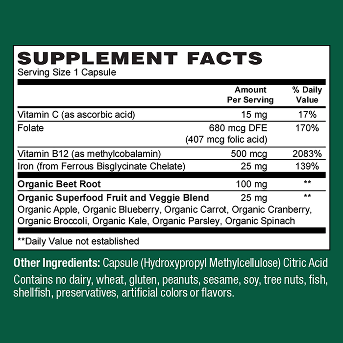 Vegan Wholefood Blood Support