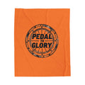 Velveteen Plush Blanket - Pedal To Glory Cycling Throw 50x60 - All Over Prints