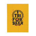 Velveteen Plush Throw Blanket - I Tri For Beer Graphic - All Over Prints - detail view