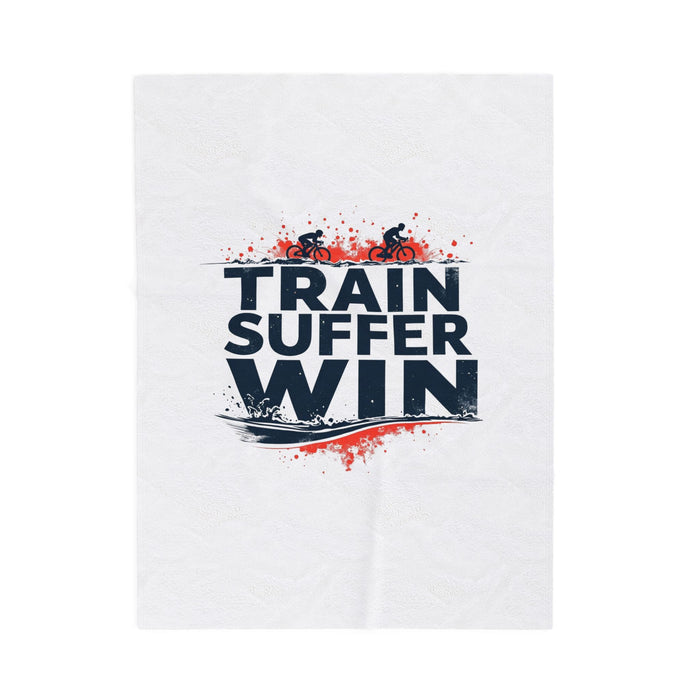 Velveteen Triathlon Cycling Recovery Blanket - All Over Prints - detail view
